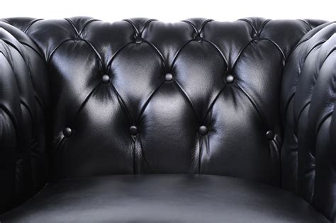 Chesterfield Sofa Original Leather | 1 + 2 + 3 seater | Black | 12 years guarantee – House of ...