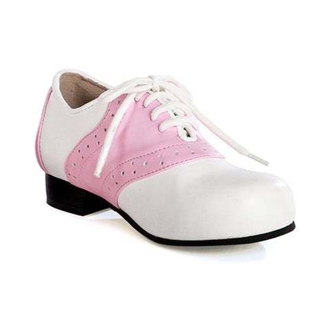 Saddle Shoes Girl's Pink & White w/ 1" Heel - Imaginations Costume & Dance