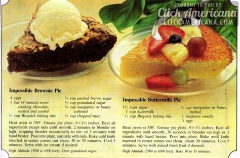 12 ideas from the Impossible Pie recipe booklet (1982) - Click Americana