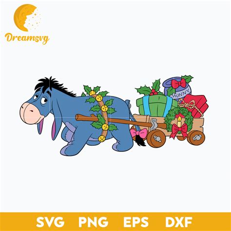 Eeyore Merry Christmas SVG, Eeyore Christmas SVG PNG DXF EPS Digital F ...