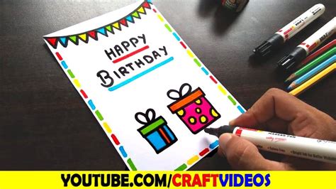 How To Draw A Birthday Card Art Hub – Warehouse of Ideas