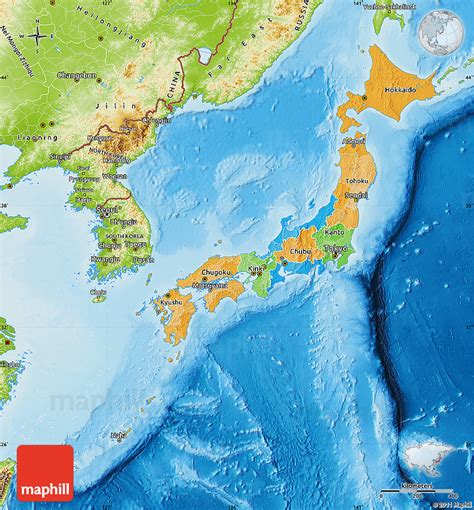 Physical Maps Of Japan Physical Map Of Japan Cropped Outside The ...