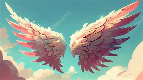 Heaven Angel Wings Cartoon Powerpoint Background For Free Download ...