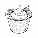 Yogurt Coloring Page For Kids Stock Illustration  Of sketch template