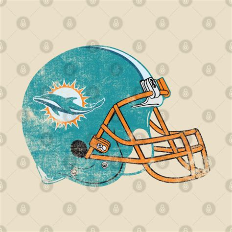 Miami Dolphins City Vintage Football Helmet - Miami Dolphins Vintage ...