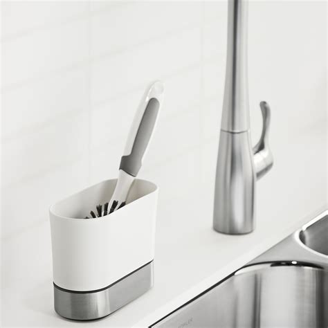 KOHLER Kitchen Dish Brush Holder, Sink Caddy, Silicone and Stainless ...