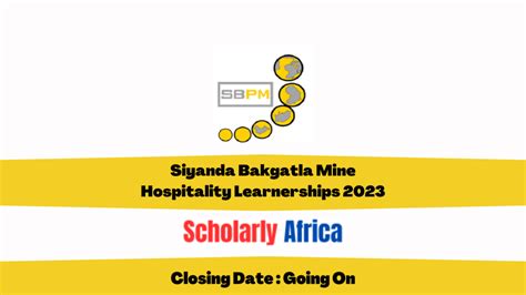 Siyanda Bakgatla Mine Hospitality Learnerships 2023