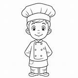 Little Chef Coloring Pages For Children Outline Sketch Drawing Vector  sketch template