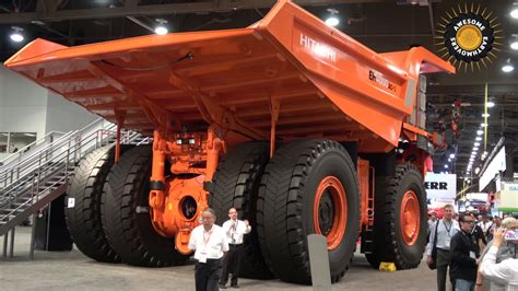 Hitachi's EH4000 mining haul truck at Minexpo 2016 - YouTube