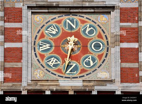 Wind direction indicator on the facade, Amsterdam Centraal, Central ...