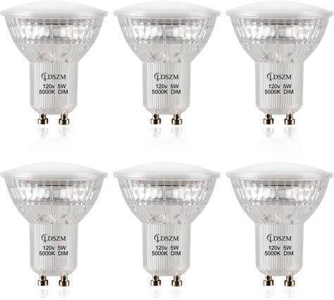 GU10 LED Bulbs, Dimmable MR16 LED Bulb 50 Watt Halogen Equivalent ...