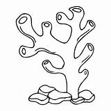 Coral Drawing For Kids sketch template