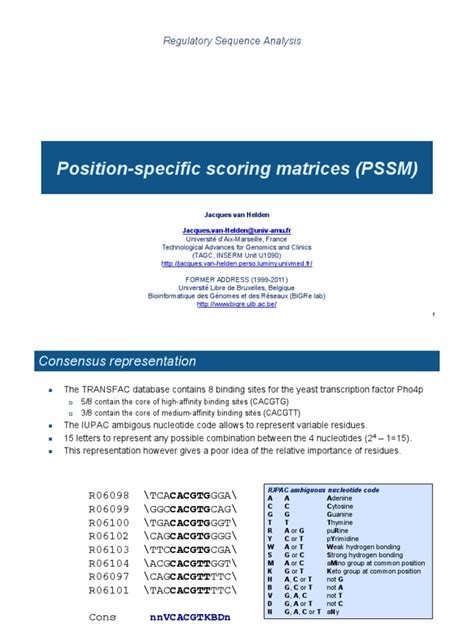 01.4.PSSM Theory | PDF | Biological Engineering | Life Sciences