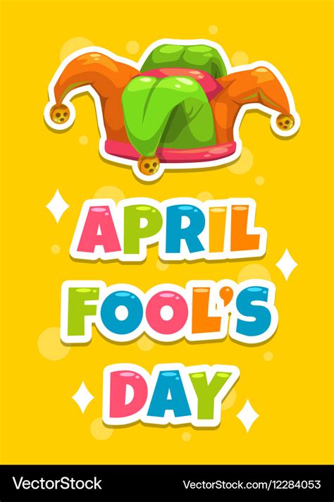 April fool s day greeting card template Royalty Free Vector