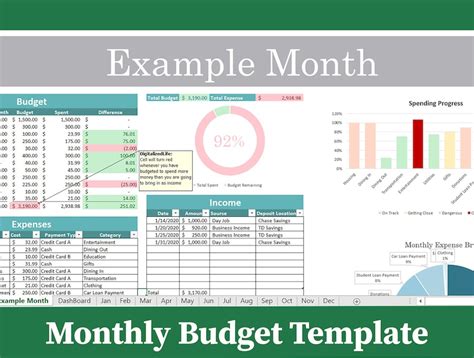 NEW 2024 Excel Budget Template, Household Budget Template for 2024 ...