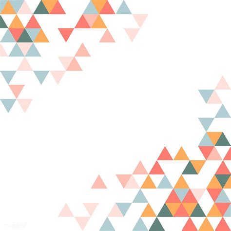 Colorful triangle patterned on white background | free image by rawpixel.com / manotang ...