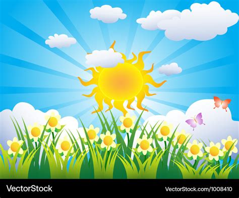 Sunny day Royalty Free Vector Image - VectorStock