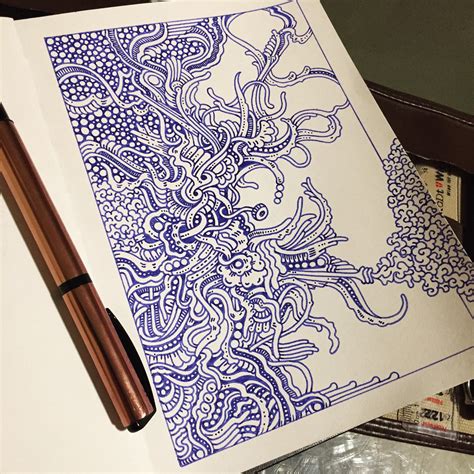 blue doodle (borrowed pen) : r/doodles