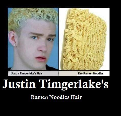 Justin Timberlake's Ramen Noodles Hair