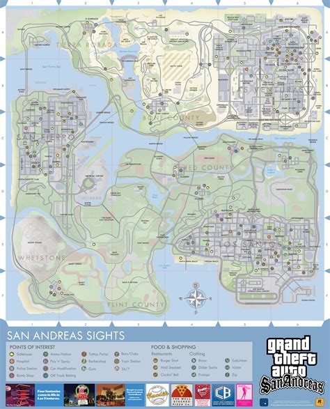 Large detailed map of GTA San Andreas | Games | Mapsland | Maps of the ...