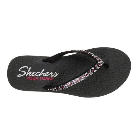 Skechers Womens Meditation Yoga Foam Toe Post Flip Flops Ladies Summer Sandals | eBay