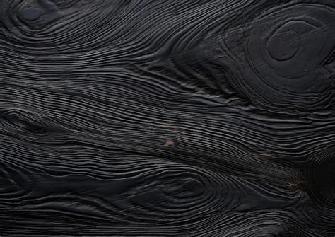 Premium AI Image | Detailed shot of black wood grain texture