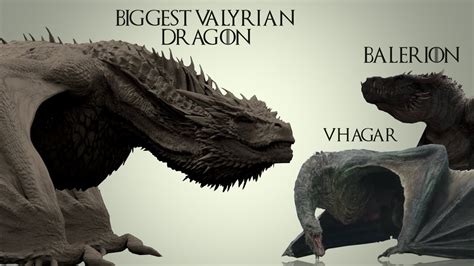 The Valyrian Dragons Bigger Than Balerion & Vhagar - YouTube