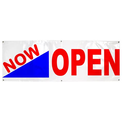 Now Open for Business Banner | 2' x 6' - Customsigns.com