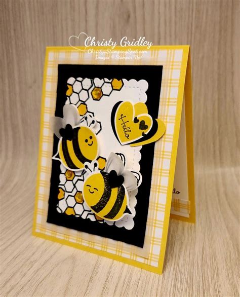 Bee My Valentine Bundle Hello Card | Bee cards, Hello cards, Bee mine