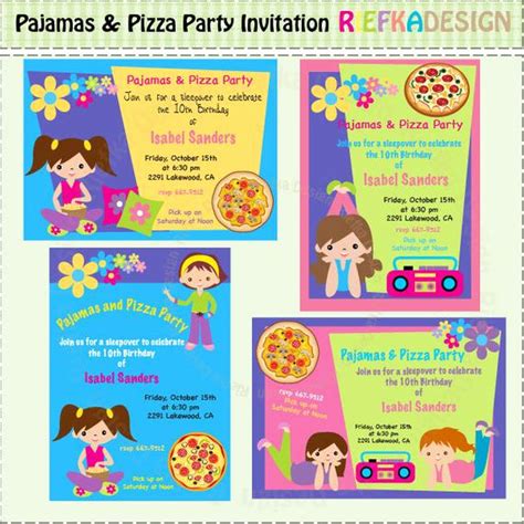 Pizza Party Invitation Wording