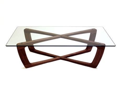 Glass contemporary coffee table (wood base) KUSTOM bark | Contemporary coffee table, Coffee ...