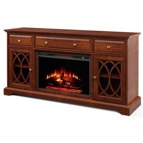 60" Segmented TV Stand with Electric Fireplace - Walmart.com