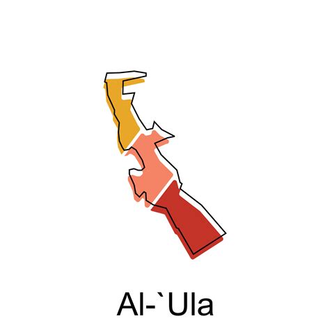 Al 'Ula map. vector map of Saudi Arabia capital Country colorful design ...