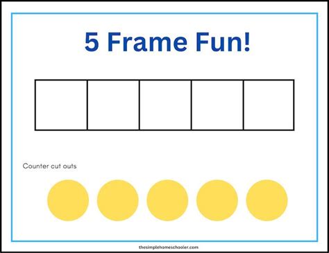 Free & Fun: 5 Frame Printable Worksheets! - The Simple Homeschooler