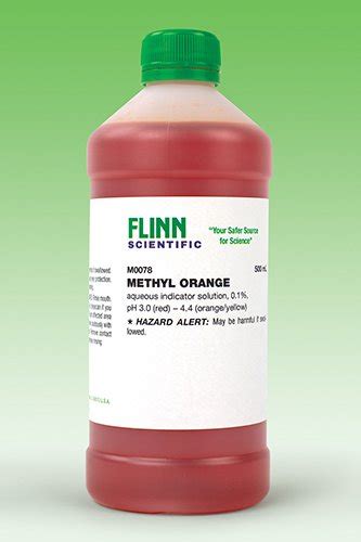 Methyl Orange Indicator Solution, 0.1%, 500 mL | Flinn Scientific