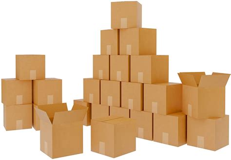 Shipping Boxes, Corrugated Cardboard Boxes – 6in x 6in x 6in, Thick, Durable Packing Boxes (25 ...