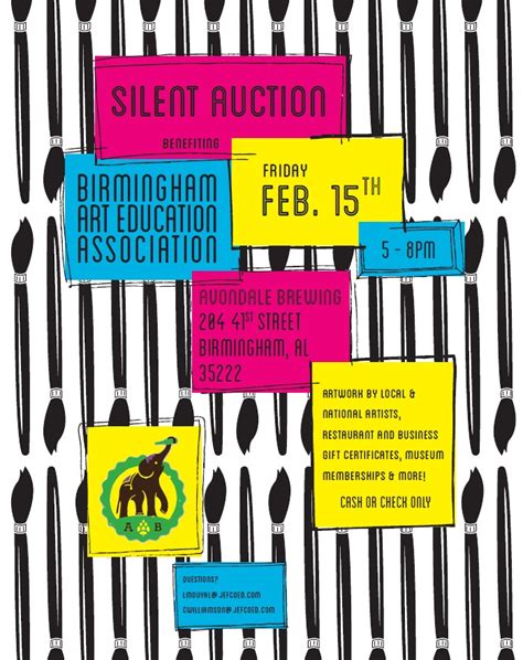 Birmingham Art Educators Association: BAEA Silent Auction Flyer