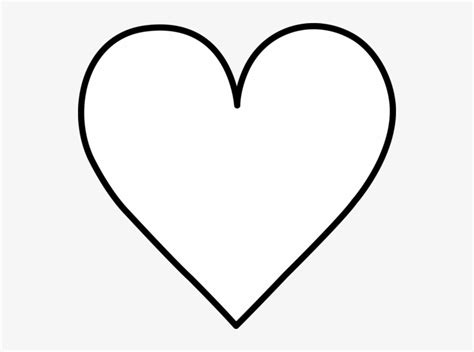 Heart - Love Heart Black And White Outline Transparent PNG - 550x530 ...