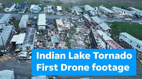 First drone footage of tornado damage around Indian Lake