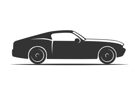 Silhouette of a sports car side view 6087530 Vector Art at Vecteezy