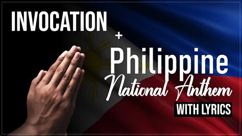 Invocation and Philippine National Anthem for Programs and Gatherings - YouTube