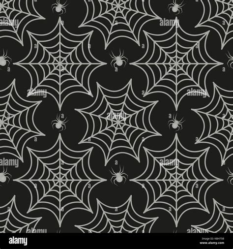 Cobweb seamless pattern. Spider repetitive texture. Halloween endless Stock Vector Art ...