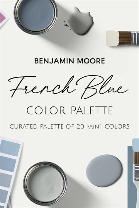 Benjamin Moore French Blue paint palette Blue Paint Colors, Blue Colour ...