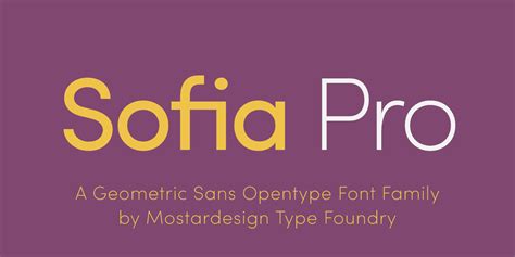 Sofia Pro Font | Fontspring