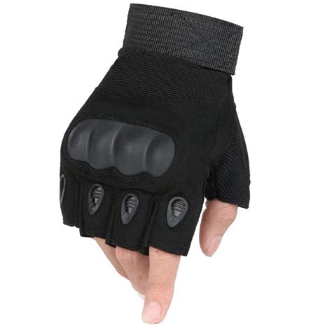 Tactical Gloves Military Outdoor Sports Shooting Airsoft Fingerless Gloves Motorcross Hard ...