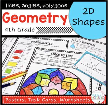 Geometry Worksheets and Task Cards by White's Workshop | TPT