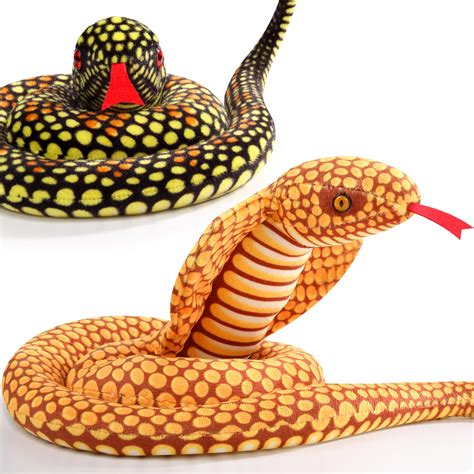 Buy Lewtemi 2 Pcs Snake Stuffed Animal 43 Inch Giant Snakes Plush Toy ...