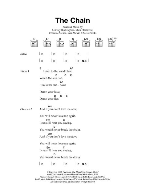 The Chain by Fleetwood Mac - Guitar Chords/Lyrics - Guitar Instructor