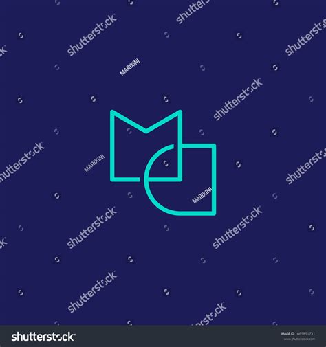 M C Monogram Logo Outline Shape Stock Vector (Royalty Free) 1665851731 ...