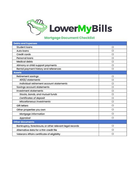 Mortgage Application Checklist: Documents Needed | LowerMyBills